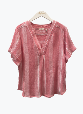 Dylan Avery Linen Stripe Top