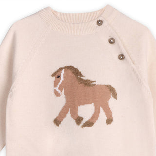 Viverano Baby Horse Jacquard Pullover