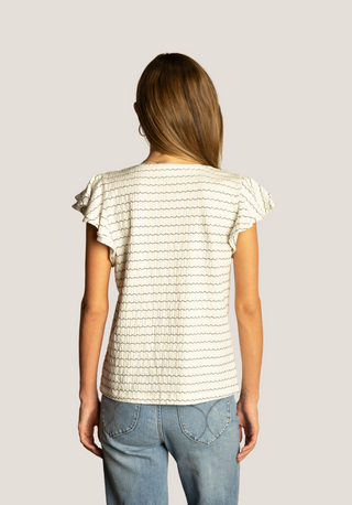 Dylan Charlie Ruffle Sleeve Top