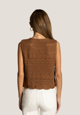 Dylan Britt Scallop Hem Sweater