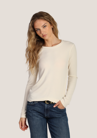 Dylan Kendra Silky Ribbed Tee