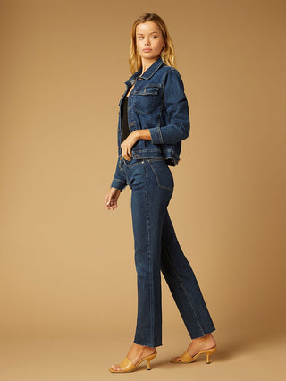 DL1961 Womens Patti Straight High Rise Vintage