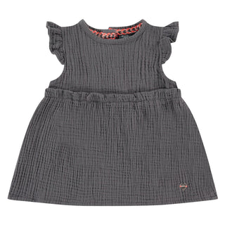 Babyface Girls Dress Gray Short Sleeve