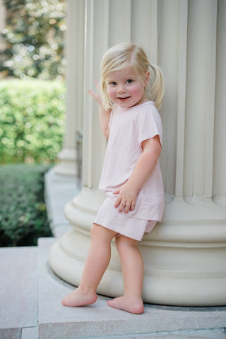 Uptown Baby Toddler Girls Pink Mini Stripe Set