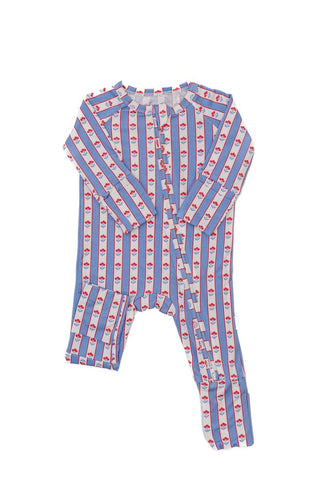 Uptown Baby Girls Scalloped Florals Sleep Romper