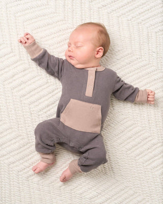 Little Bipsy Baby Colorblock Ribbed Romper