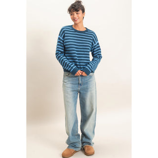 Serenity Striped Crew Neck Sweater