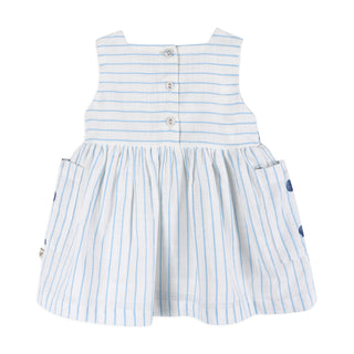 Viverano Seashells Embroidered Striped Dress and Bloomer