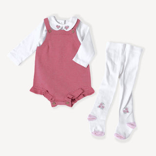 Viverano Heather Knit Romper 3 Piece