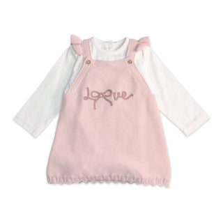 Viverano Love Embroidered Knit Dress and Bodysuit