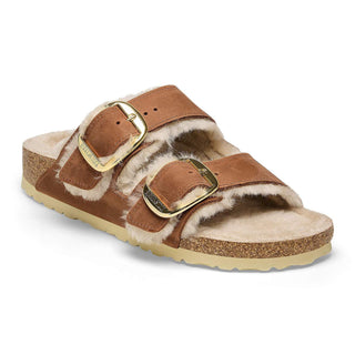 Birkenstock Arizona Big Buckle Sherling in Cognac