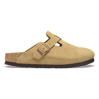 Birkenstock Boston Suede in Latte Cream