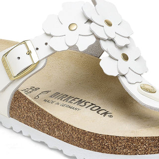 Birkenstock Gizeh Flower in White Leather