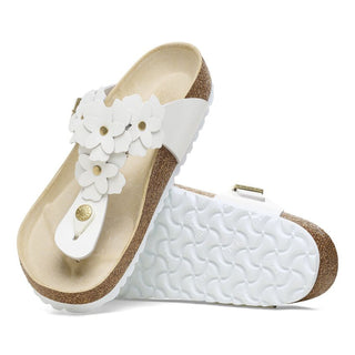 Birkenstock Gizeh Flower in White Leather