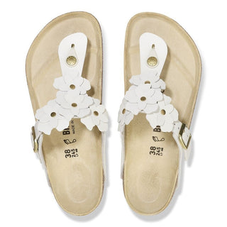 Birkenstock Gizeh Flower in White Leather
