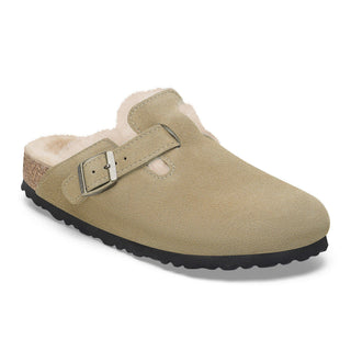 Birkenstock Boston Shearling Suede in Taupe