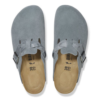 Birkenstock Boston Braided Suede Oiled Basalt Gray
