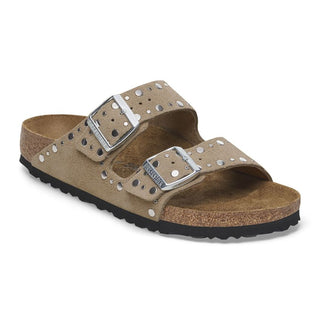Birkenstock Arizona Suede Rivet in Taupe