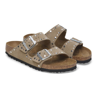 Birkenstock Arizona Suede Rivet in Taupe