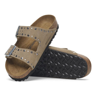 Birkenstock Arizona Suede Rivet in Taupe