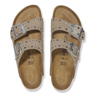 Birkenstock Arizona Suede Rivet in Taupe