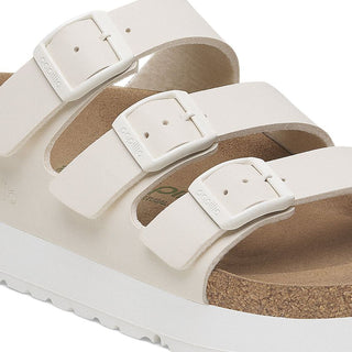 Birkenstock Florida Platform Vegan in Eggshell