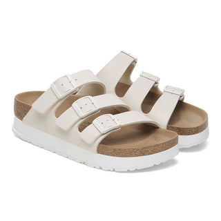 Birkenstock Florida Platform Vegan in Eggshell