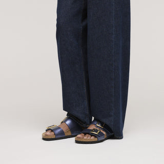 Birkenstock Sydney Luxe Buckle in Graceful Midnight Blue