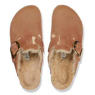 Birkenstock Boston Shearling Oiled Cognac