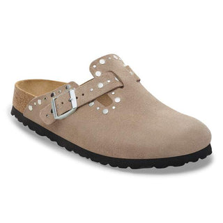 Birkenstock Boston Suede Rivet in Taupe