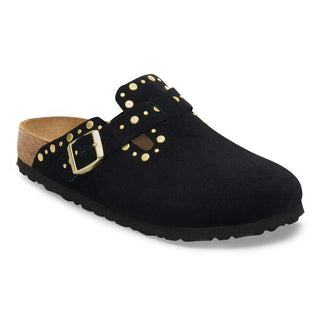 Birkenstock Boston Suede Rivet in Black
