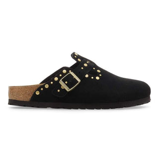 Birkenstock Boston Suede Rivet in Black