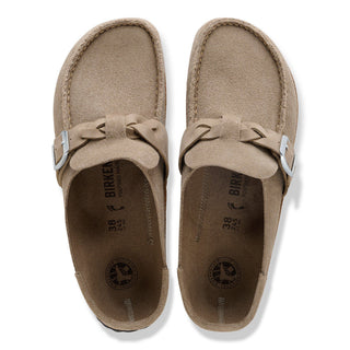 Birkenstock Buckley Braided Suede in Taupe