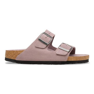Birkenstock Arizona Soft Bed Suede Leather in Faded Purple