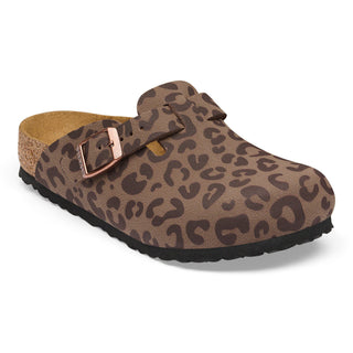 Birkenstock Kids Boston in Leopard Mocha