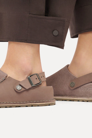 Birkenstock Lutry Premium Shearling in Faded Purple