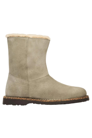 Birkenstock Uppsala Suede Zip Shearling in Suede Taupe