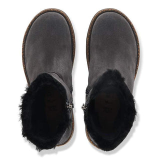 Birkenstock Uppsala Suede Zip Shearling in Suede Charcoal