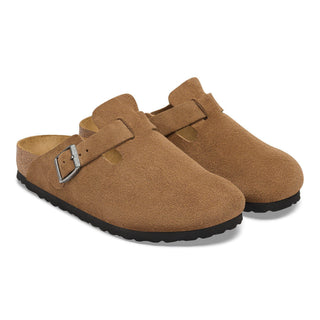 Birkenstock Boston Suede Leather in Dark Tea