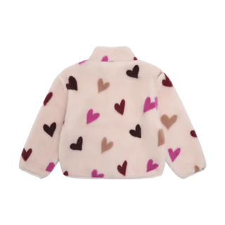 Minymo Girls Heart Teddy Jacket