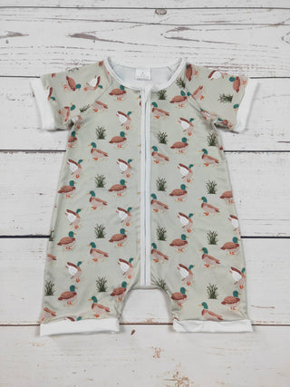 Baby Boy Duck Zip Romper