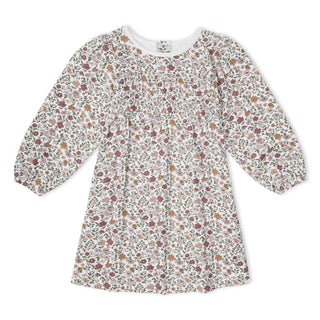 Organic Smocked Dress Woodland Sprig
