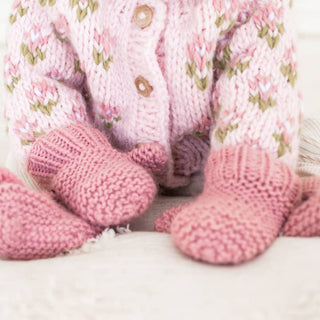 Huggalugs Garter Stitch Baby Mittens