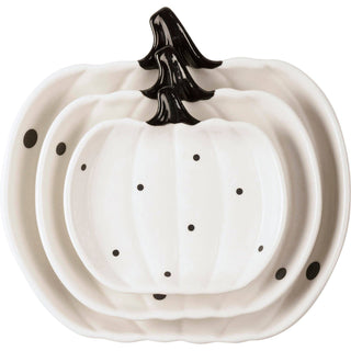 Polka Dot Pumpkins Plate Set
