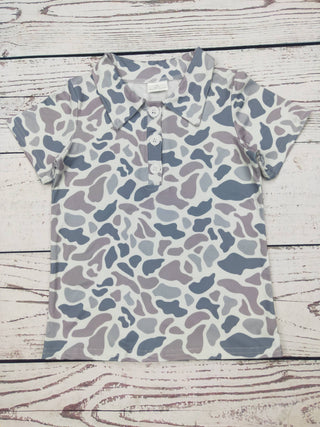 Baby Boys Camo Printed Polo