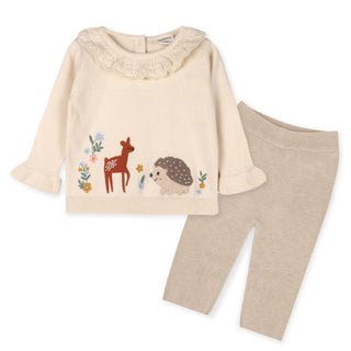 Viverano Baby Girl Woodland Embroidered Set