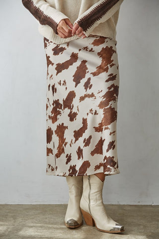 Kallie Western Chic Satin Skirt