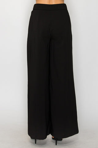 Mia Wide Pleated Double Button Pants