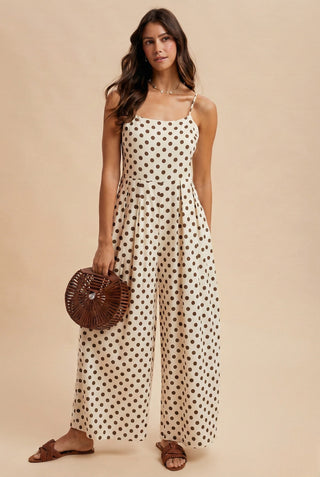 Ava Polka Dot Tank Wide leg Jumpsuit