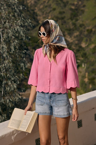Marisa High Rise Front Pocket Denim Shorts